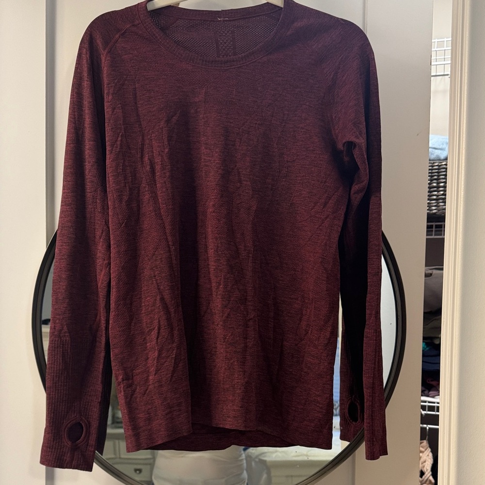 lululemon athletica Burgundy Long Sleeve Top